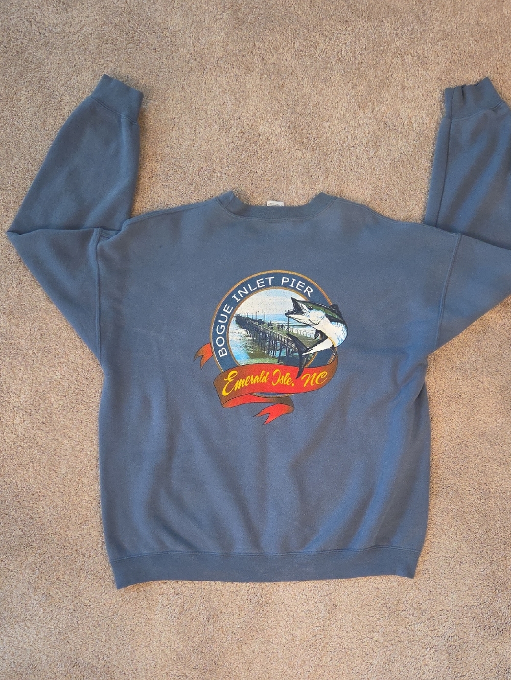 Gildan Men's Slate Blue Crewneck Sweatshirt